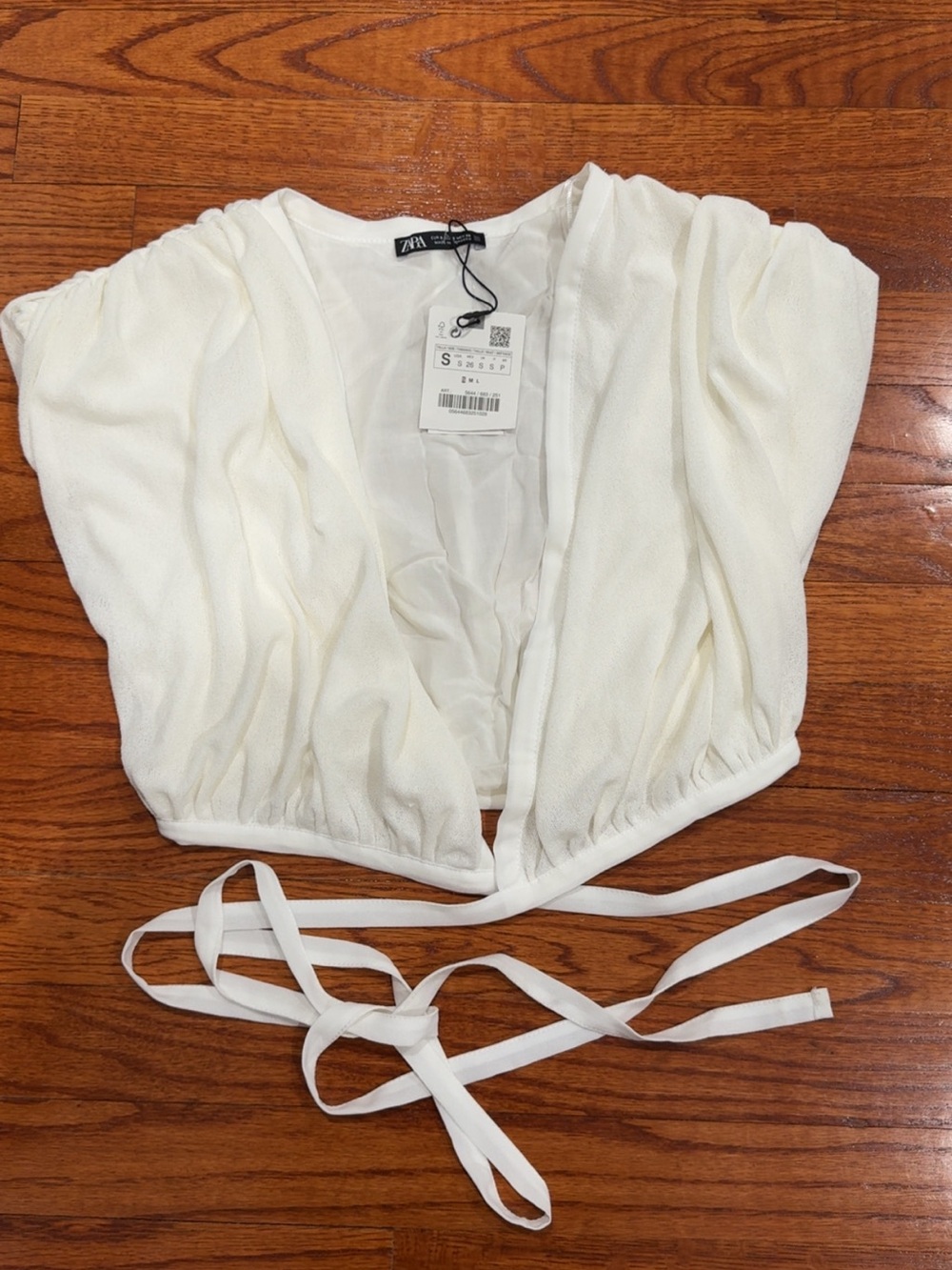 Zara white crop top